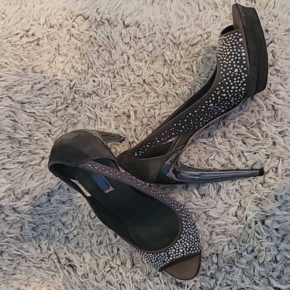 BCBGMaxAzria Shoes - CCO ALL NEED TO GO!  BCBG Elegant Brown Peep-Toe Heels